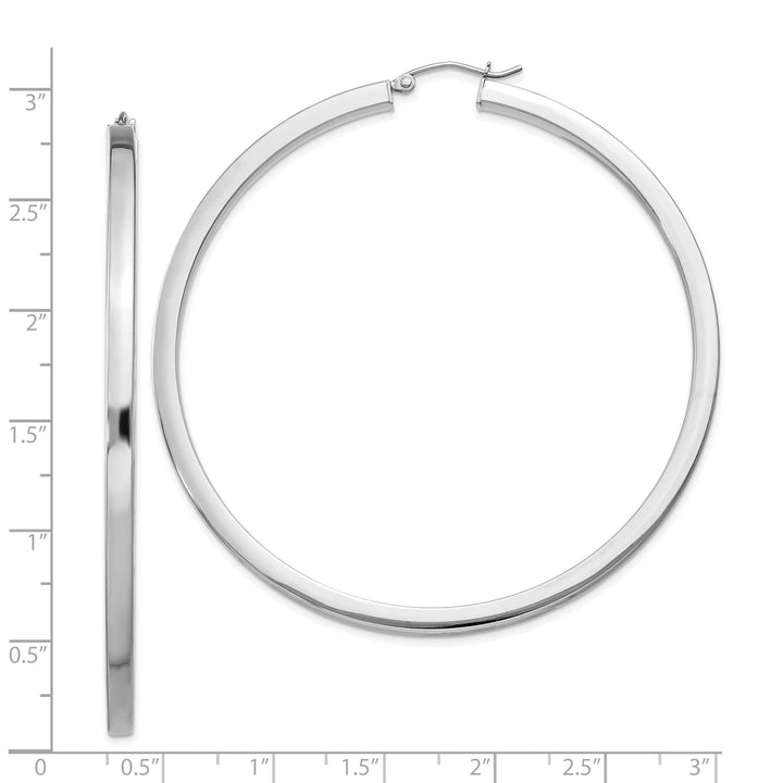 Lovely Rita's Earrings Sterling Silver 2MM Square Tube Hoop Earrings