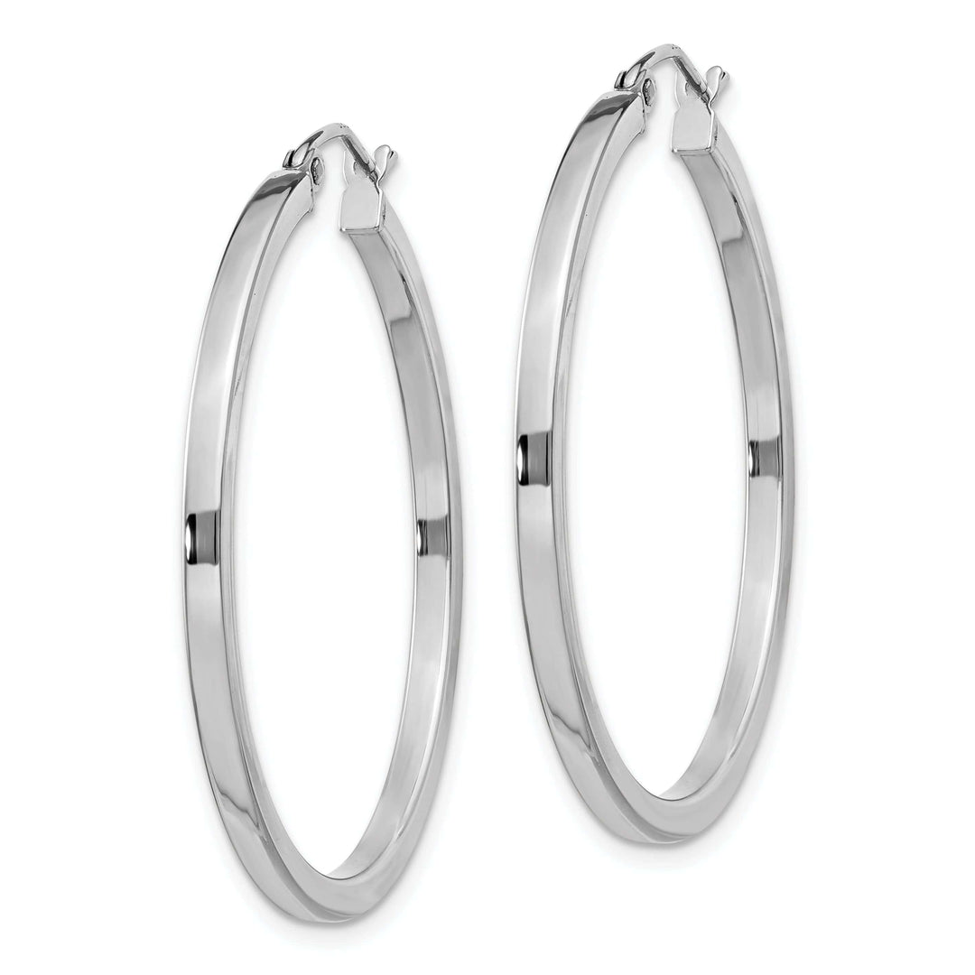 Lovely Rita's Earrings Sterling Silver 2MM Square Tube Hoop Earrings