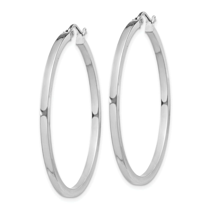 Lovely Rita's Earrings Sterling Silver 2MM Square Tube Hoop Earrings