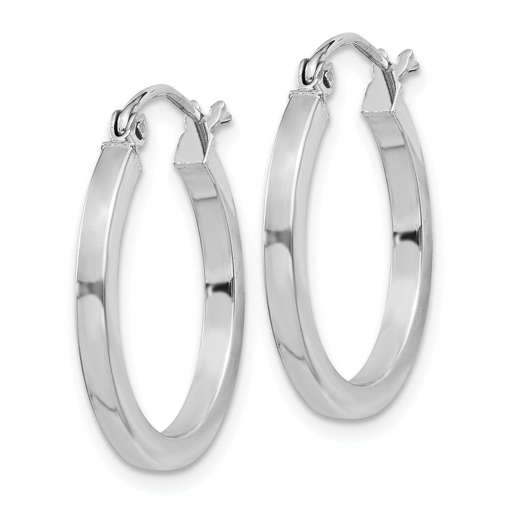 Lovely Rita's Earrings Sterling Silver 2MM Square Tube Hoop Earrings