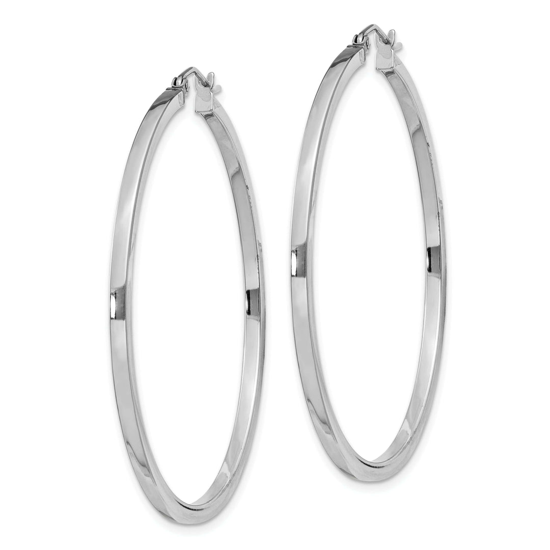 Lovely Rita's Earrings Sterling Silver 2MM Square Tube Hoop Earrings