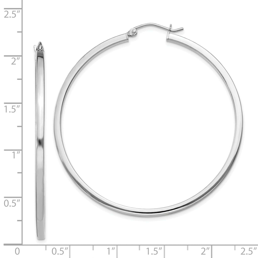 Lovely Rita's Earrings Sterling Silver 2MM Square Tube Hoop Earrings