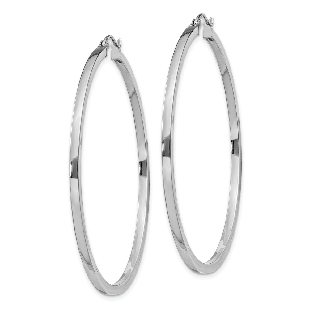 Lovely Rita's Earrings Sterling Silver 2MM Square Tube Hoop Earrings