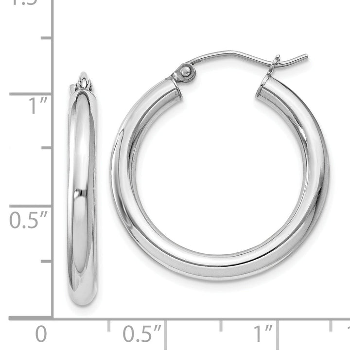 Lovely Rita's Earrings Sterling Silver 3MM Round Hoop Earrings