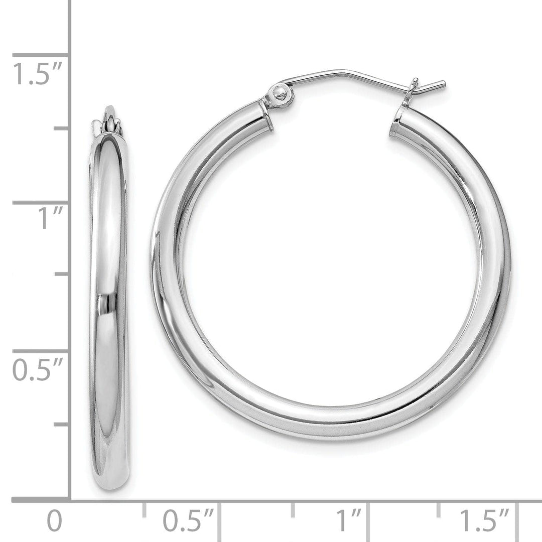 Lovely Rita's Earrings Sterling Silver 3MM Round Hoop Earrings