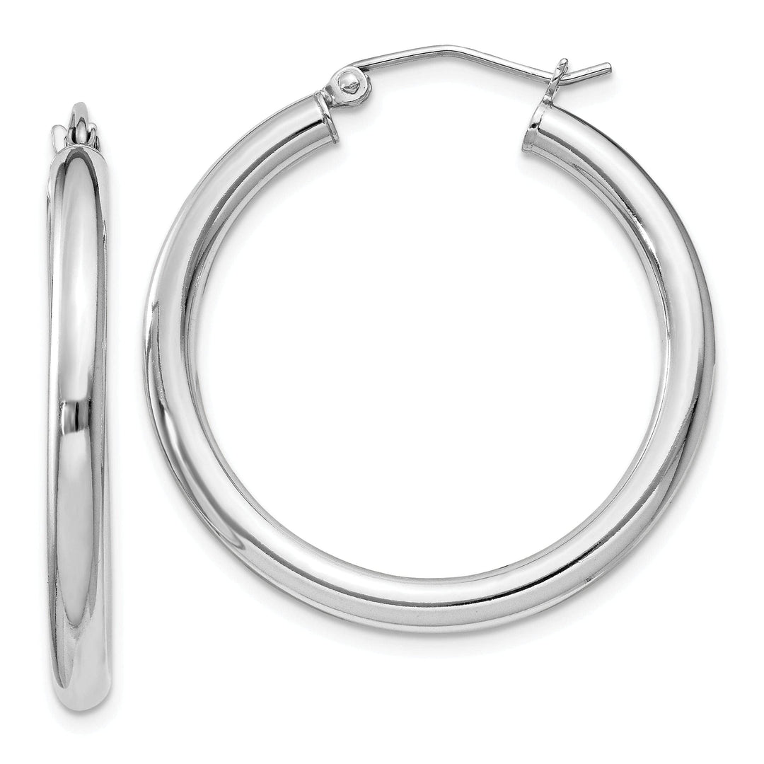 Lovely Rita's Earrings Sterling Silver 3MM Round Hoop Earrings