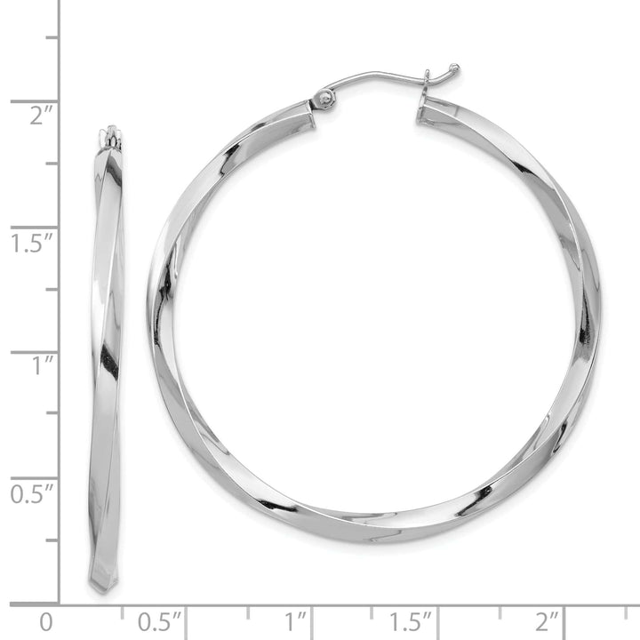 Lovely Rita's Earrings Sterling Silver 3MM Twisted Hoop Earrings