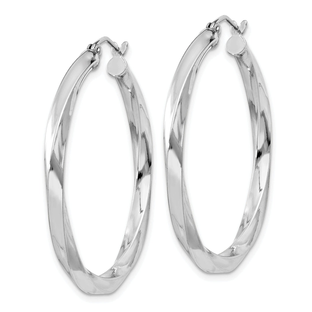 Lovely Rita's Earrings Sterling Silver 3MM Twisted Hoop Earrings
