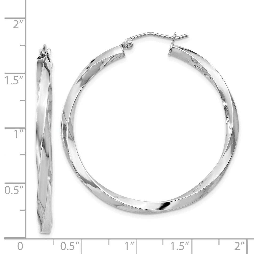 Lovely Rita's Earrings Sterling Silver 3MM Twisted Hoop Earrings