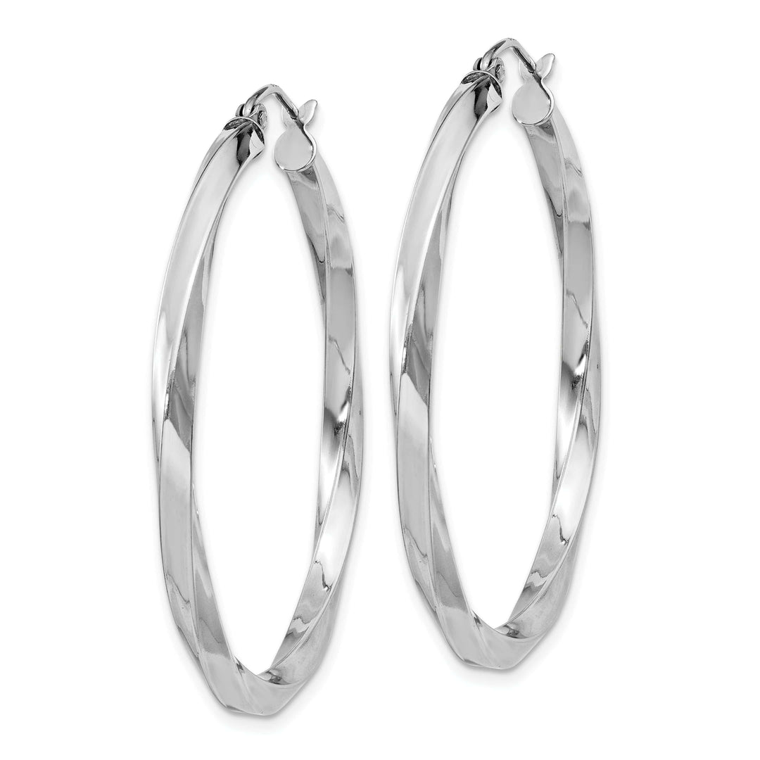 Lovely Rita's Earrings Sterling Silver 3MM Twisted Hoop Earrings