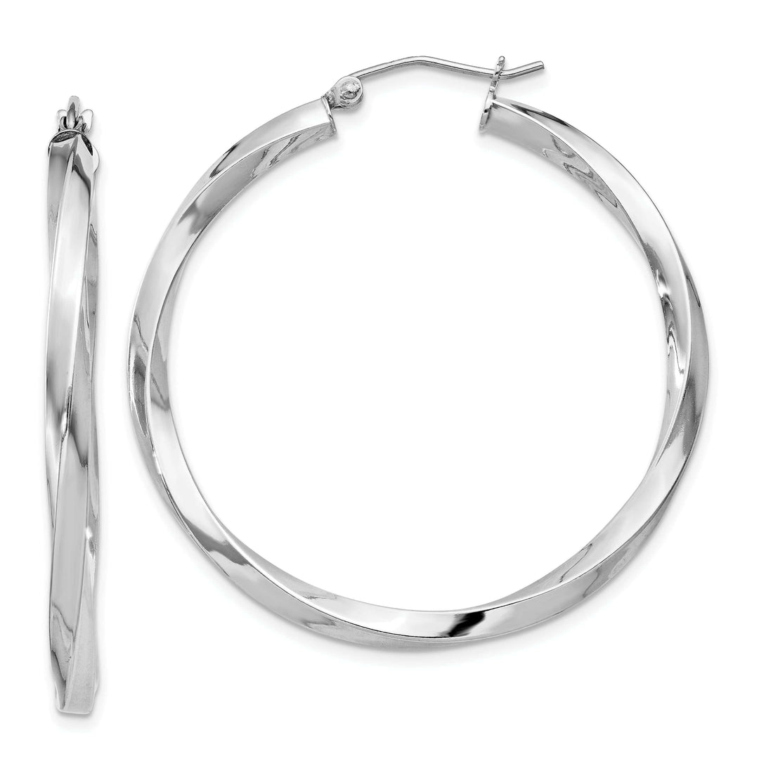 Lovely Rita's Earrings Sterling Silver 3MM Twisted Hoop Earrings