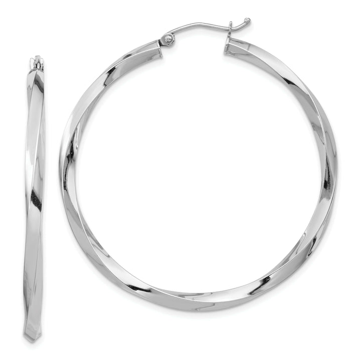 Lovely Rita's Earrings Sterling Silver 3MM Twisted Hoop Earrings