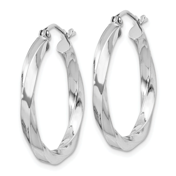Lovely Rita's Earrings Sterling Silver 3MM Twisted Hoop Earrings