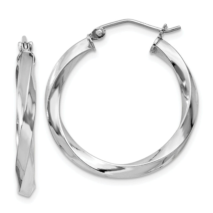 Lovely Rita's Earrings Sterling Silver 3MM Twisted Hoop Earrings