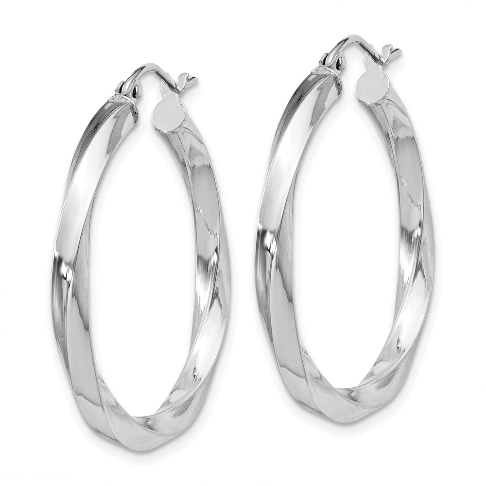 Lovely Rita's Earrings Sterling Silver 3MM Twisted Hoop Earrings
