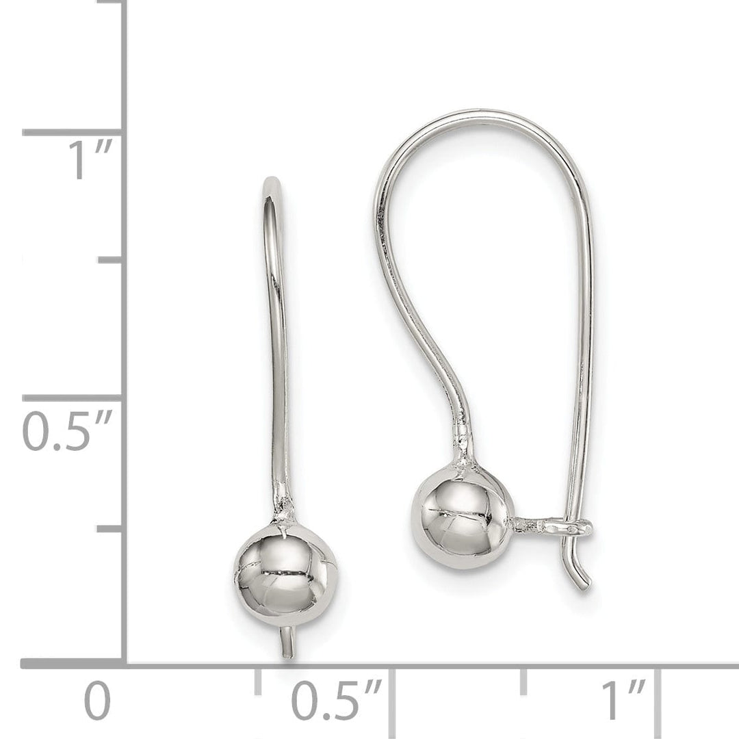 Lovely Rita's Earrings Sterling Silver 5MM Ball Hook Back Earrings