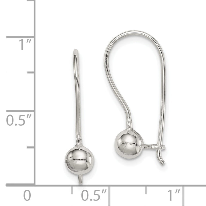 Lovely Rita's Earrings Sterling Silver 5MM Ball Hook Back Earrings