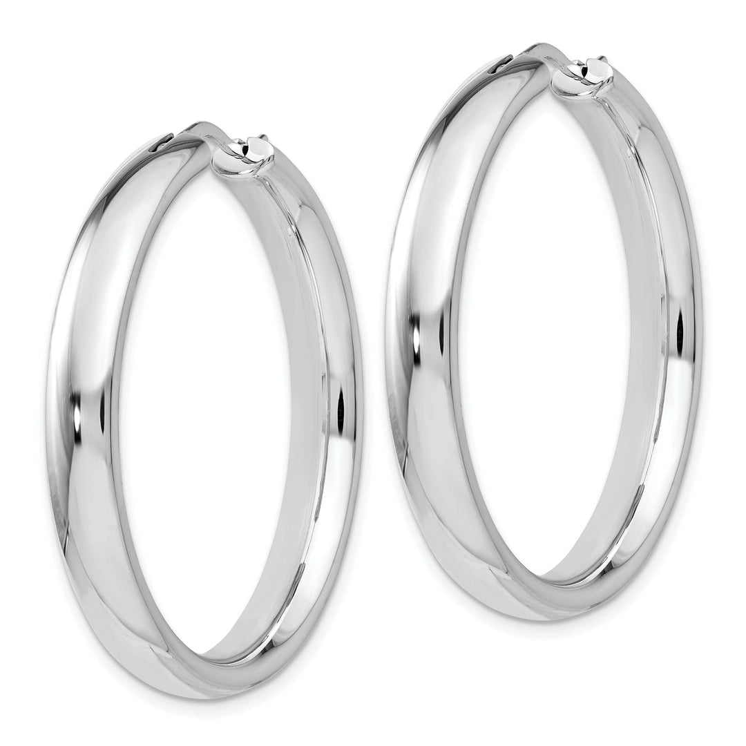 Lovely Rita's Earrings Sterling Silver 5MM Half Round Tube Hoop Earrings