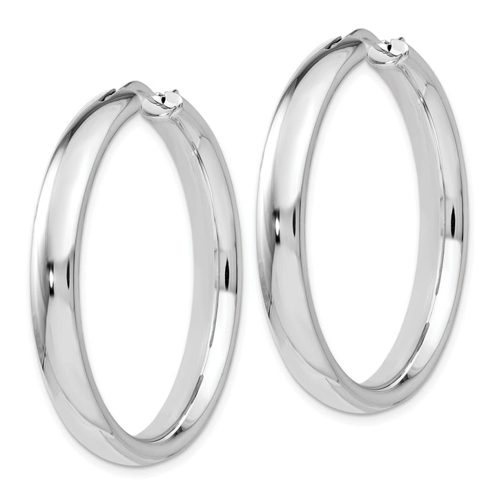 Lovely Rita's Earrings Sterling Silver 5MM Half Round Tube Hoop Earrings