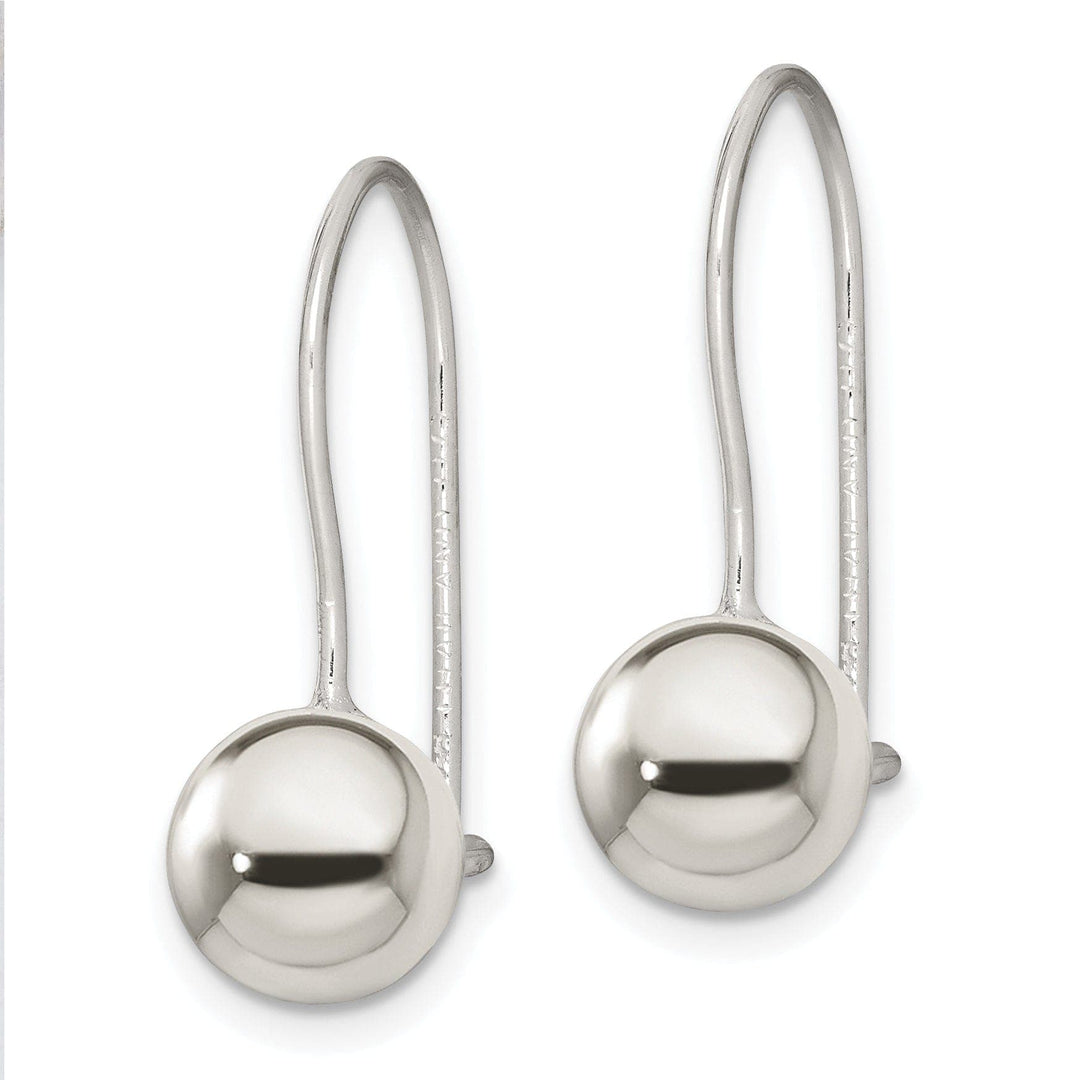 Lovely Rita's Earrings Sterling Silver 8MM Ball Hook Back Earrings