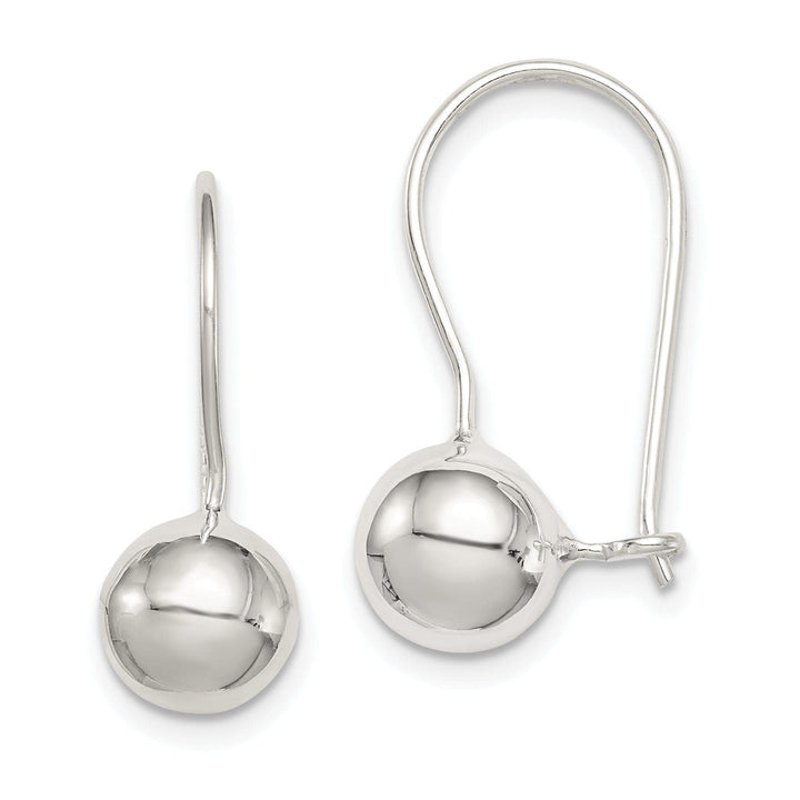 Lovely Rita's Earrings Sterling Silver 8MM Ball Hook Back Earrings