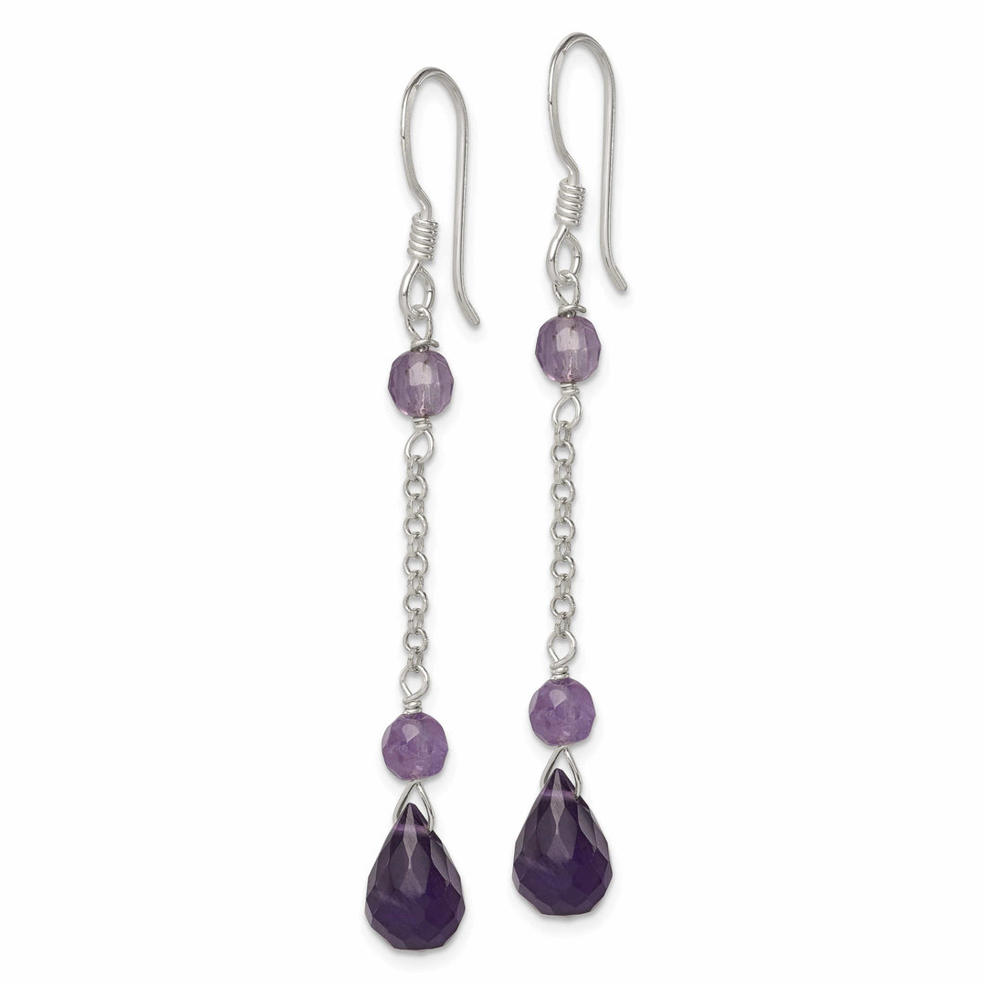 Lovely Rita's Earrings Sterling Silver Amethyst Dangle Earrings