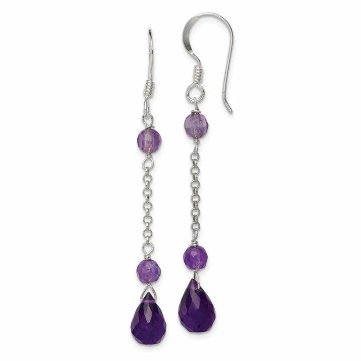 Lovely Rita's Earrings Sterling Silver Amethyst Dangle Earrings
