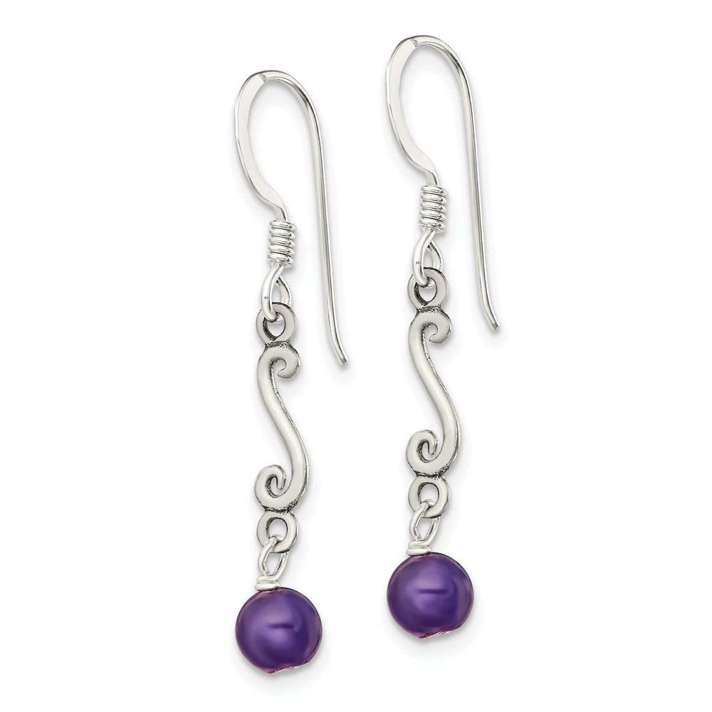 Lovely Rita's Earrings Sterling Silver Amethyst Dangle Earrings