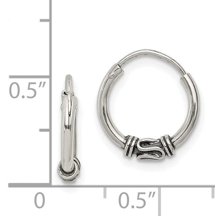 Lovely Rita's Earrings Sterling Silver Antiqued Hoop Earrings