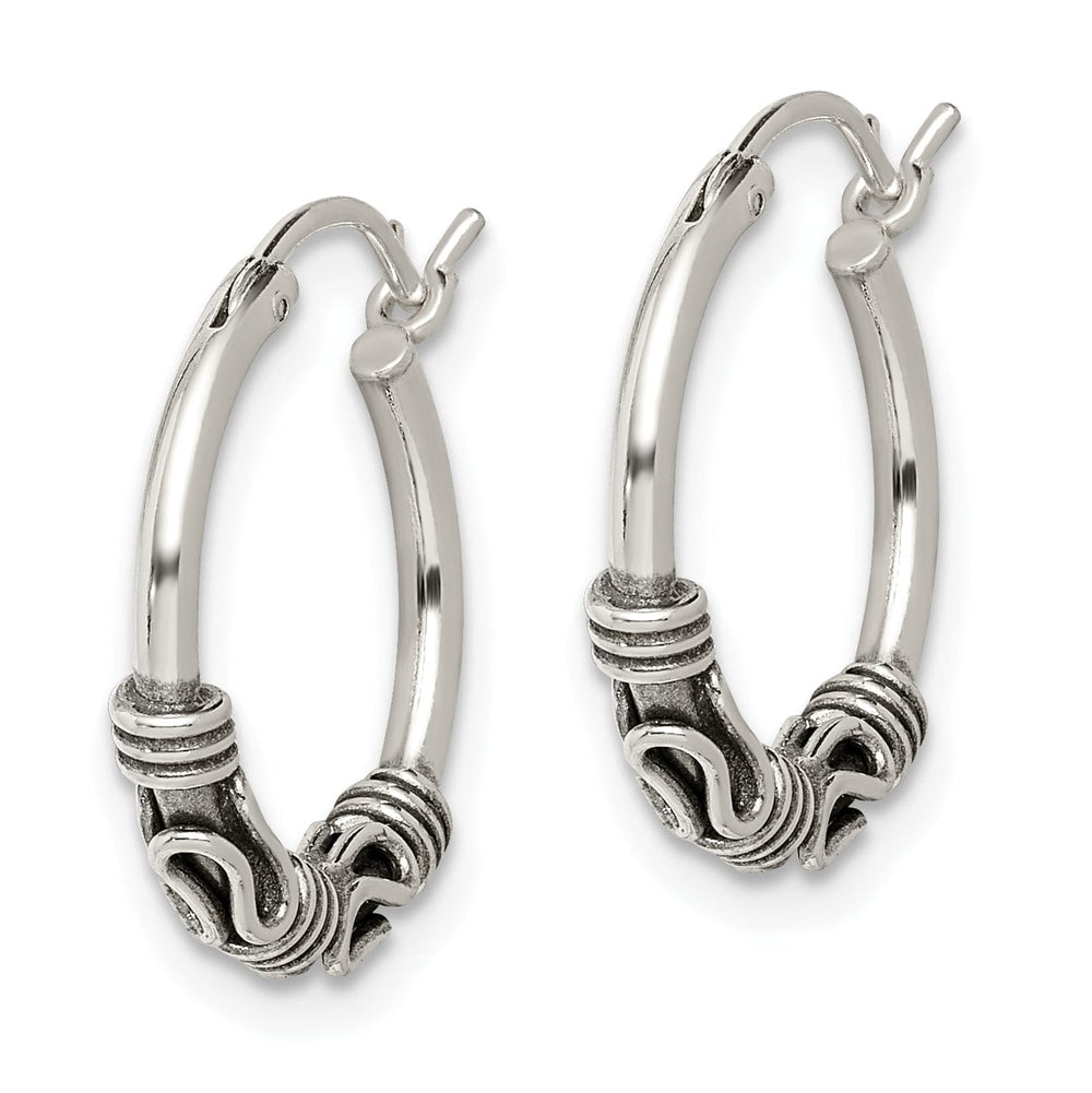 Lovely Rita's Earrings Sterling Silver Antiqued Hoop Earrings