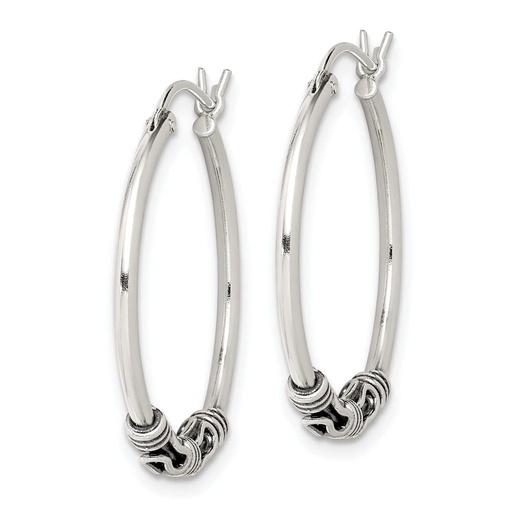 Lovely Rita's Earrings Sterling Silver Antiqued Hoop Earrings