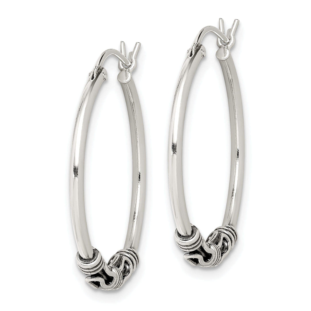 Lovely Rita's Earrings Sterling Silver Antiqued Hoop Earrings