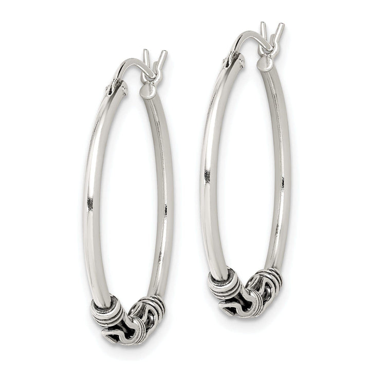 Lovely Rita's Earrings Sterling Silver Antiqued Hoop Earrings