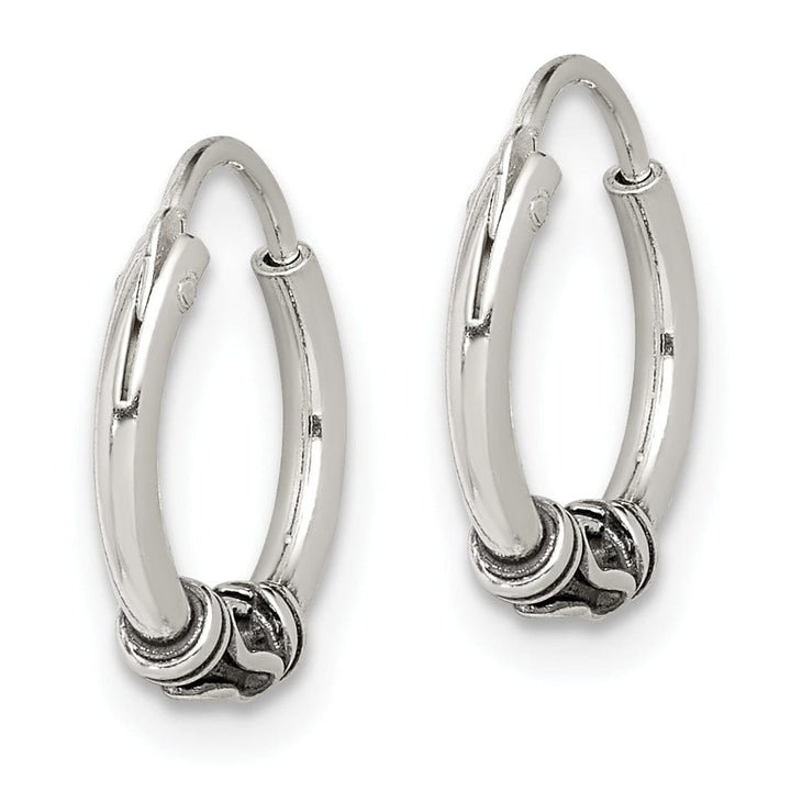 Lovely Rita's Earrings Sterling Silver Antiqued Hoop Earrings