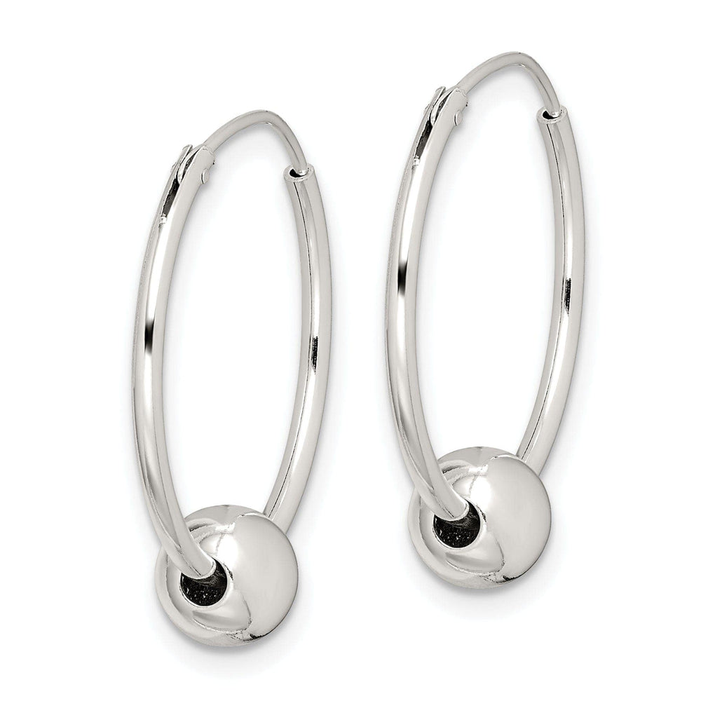 Lovely Rita's Earrings Sterling Silver Ball Bead Hoop Earrings