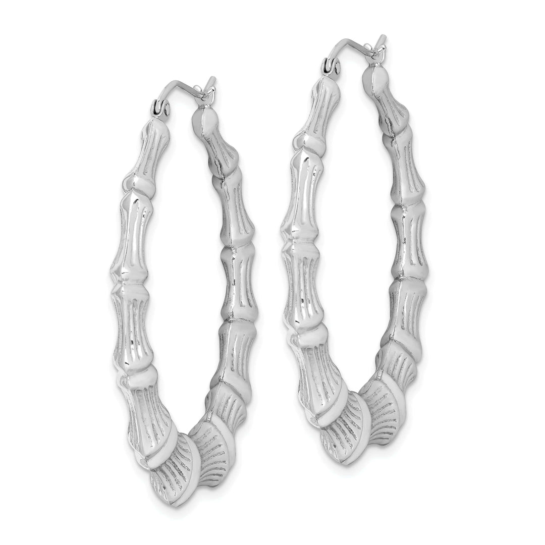Lovely Rita's Earrings Sterling Silver Bamboo Hoop Earrings