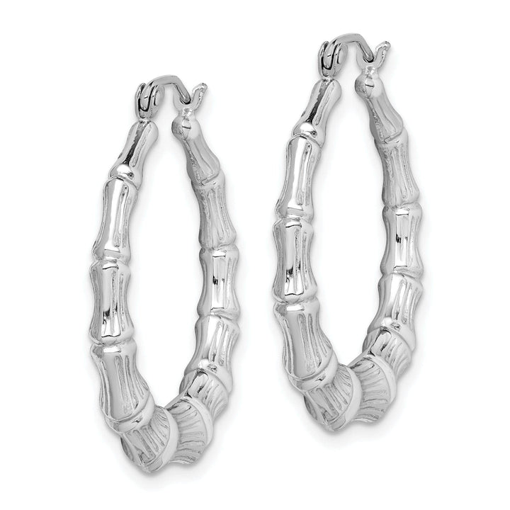 Lovely Rita's Earrings Sterling Silver Bamboo Hoop Earrings