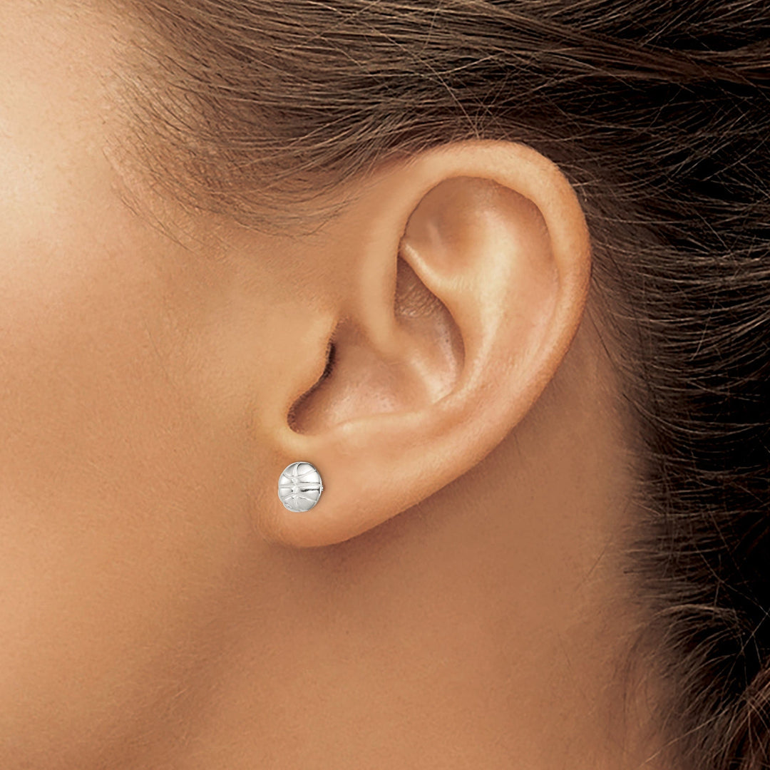 Lovely Rita's Earrings Sterling Silver Basketball Mini Earrings