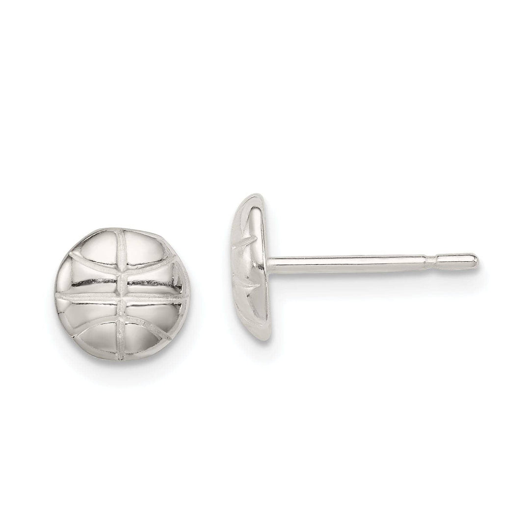 Lovely Rita's Earrings Sterling Silver Basketball Mini Earrings