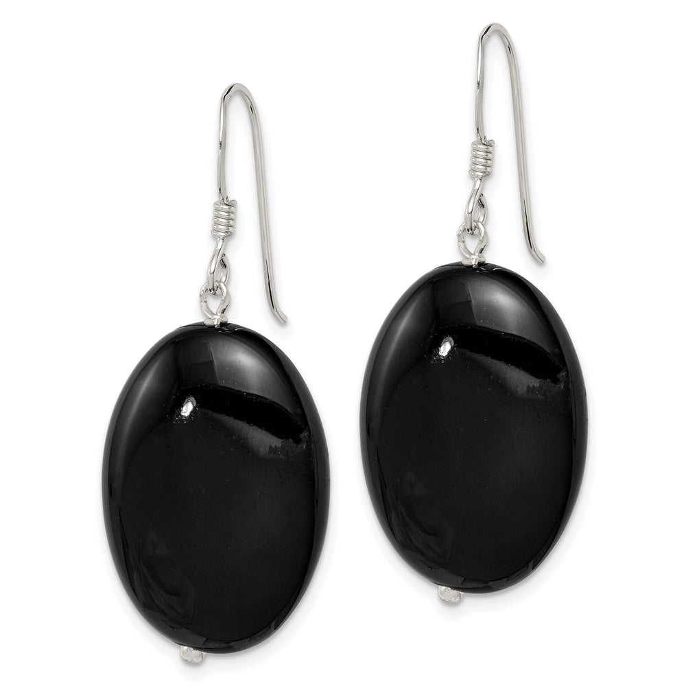 Lovely Rita's Earrings Sterling Silver Black Agate Drop Earrings