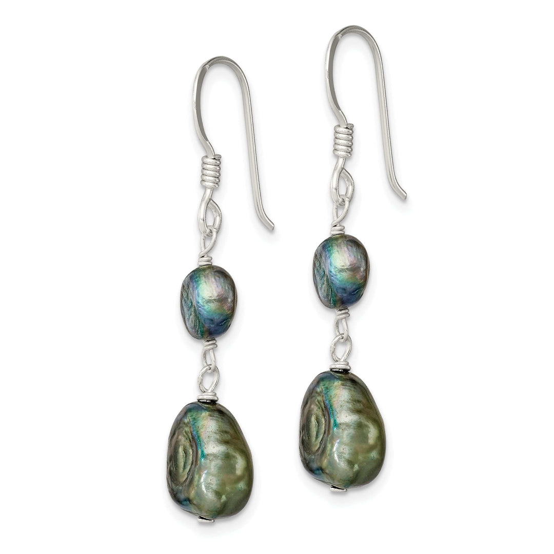 Lovely Rita's Earrings Sterling Silver Blue Green Pearl Drop Earrings