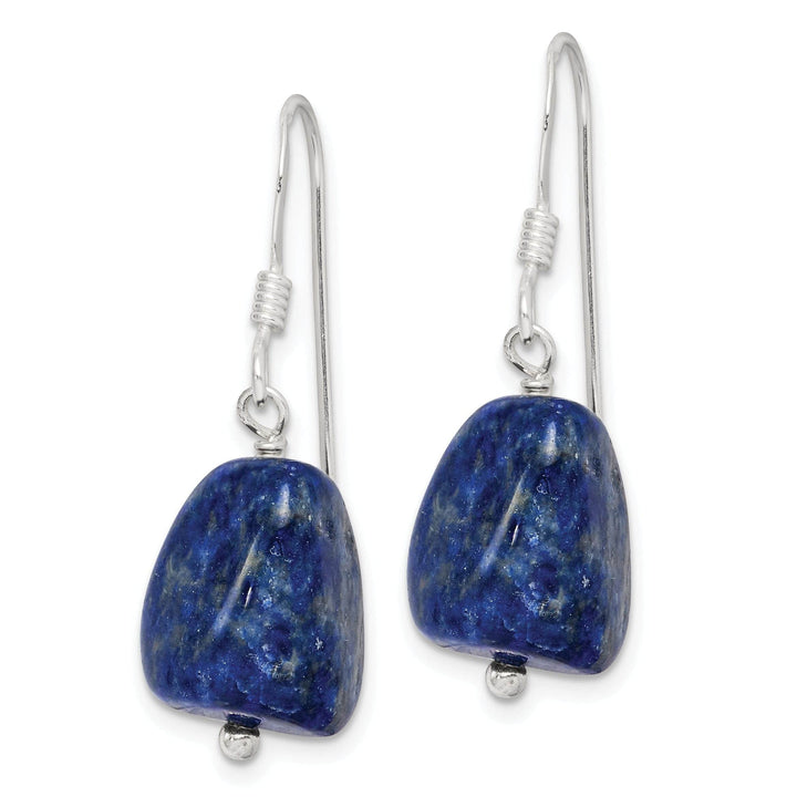 Lovely Rita's Earrings Sterling Silver Blue Lapis Square Drop Earrings