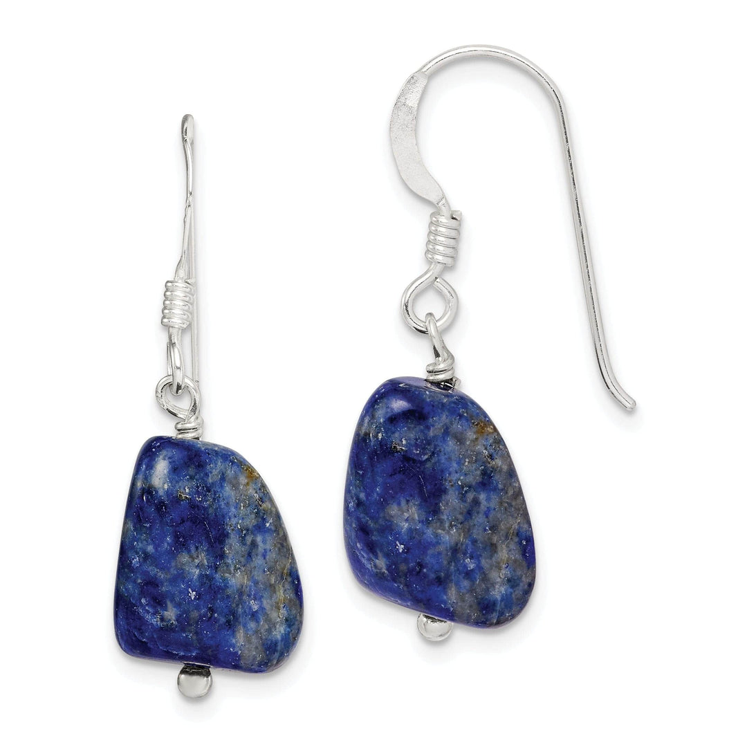 Lovely Rita's Earrings Sterling Silver Blue Lapis Square Drop Earrings