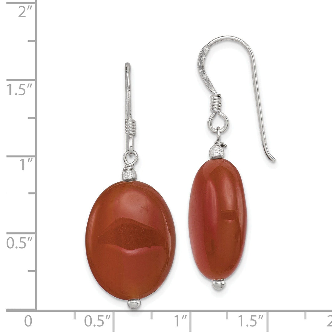 Lovely Rita's Earrings Sterling Silver Carnelian Dangle Earrings