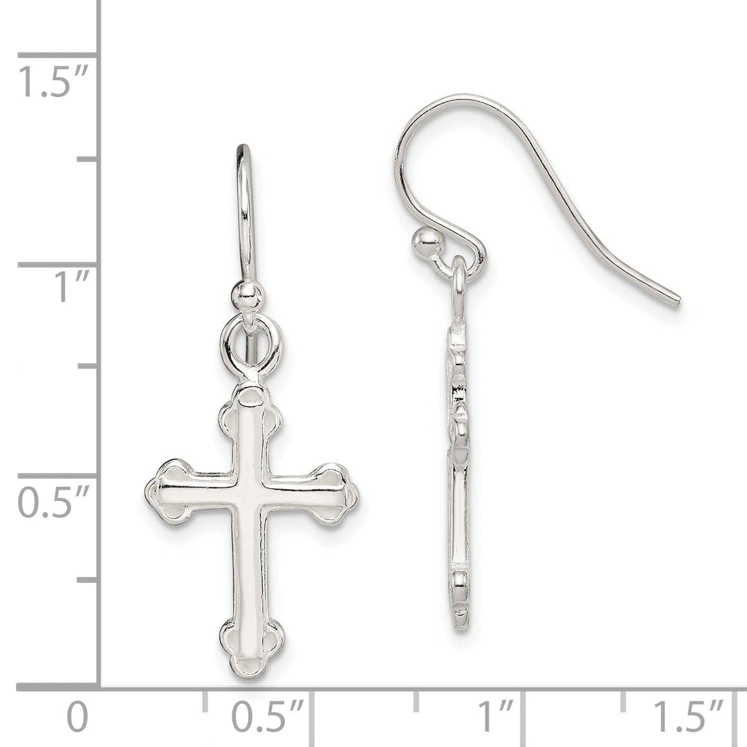 Lovely Rita's Earrings Sterling Silver Cross Dangle Earrings