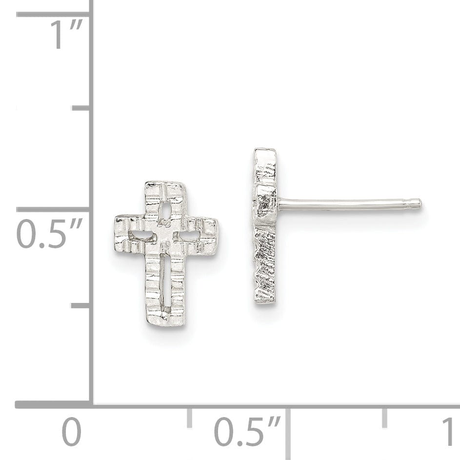 Lovely Rita's Earrings Sterling Silver Cross Mini Earrings