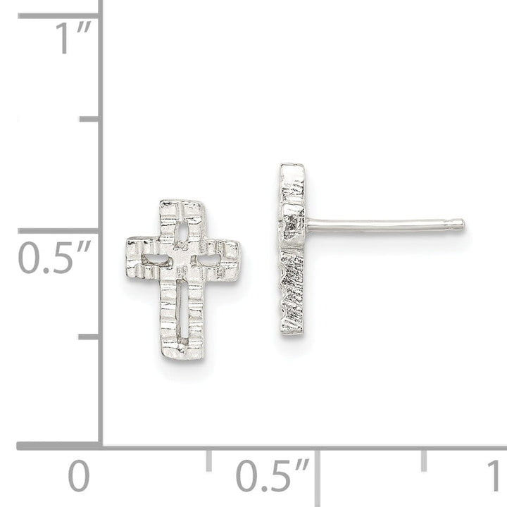 Lovely Rita's Earrings Sterling Silver Cross Mini Earrings