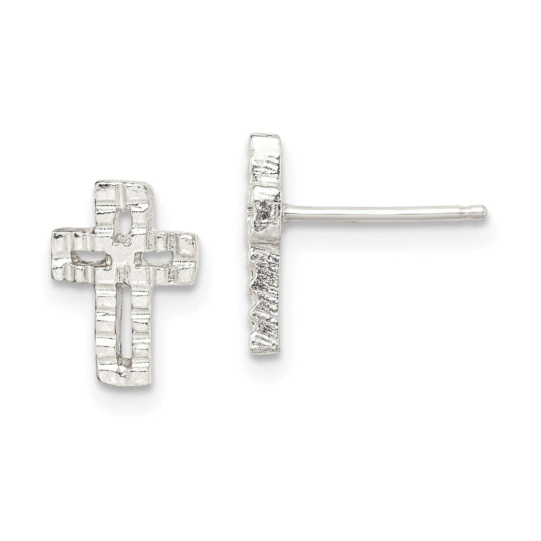 Lovely Rita's Earrings Sterling Silver Cross Mini Earrings