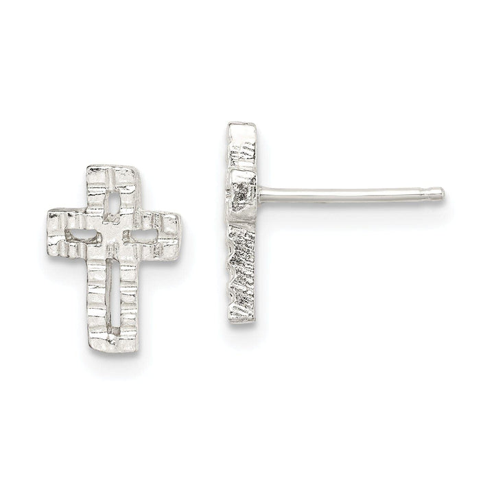 Lovely Rita's Earrings Sterling Silver Cross Mini Earrings