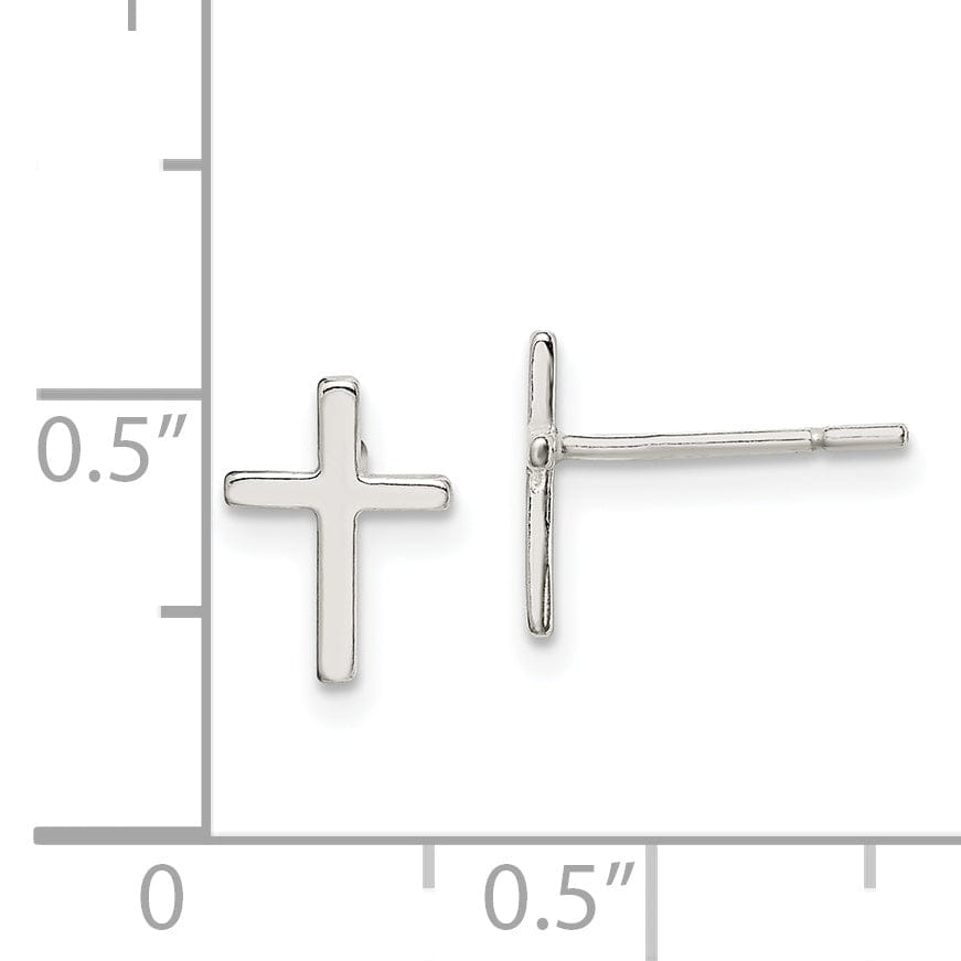 Lovely Rita's Earrings Sterling Silver Cross Mini Earrings